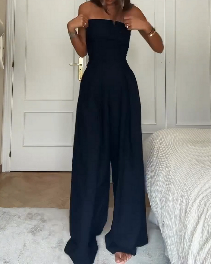 Schulterfreier & Stilvoller Damen Jumpsuit für jeden Anlass – Elina