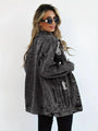 Wasserfeste & Gefütterte Oversized Damen Jeansjacke mit Kapuze – Talia