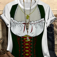 Damen Kurzarm T-Shirt im Dirndl-Look – Anna Oktoberfest 2026
