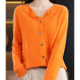 Damen Rundhals-Cardigan – Amalia Herbstzauber