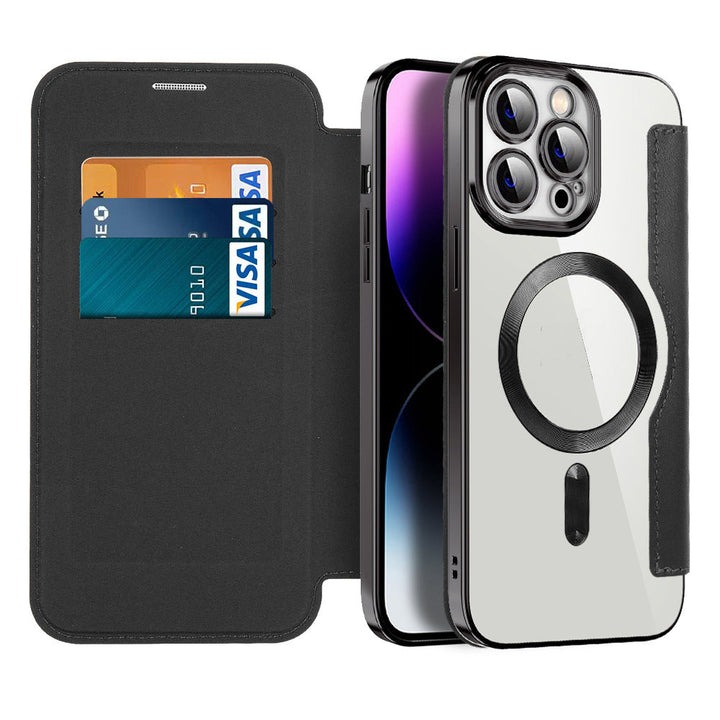 Leder Flip Case mit Magnet Adsorption & RFID-Schutz – Valtrix (1+1 GRATIS)