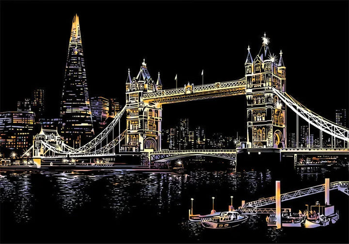 5D Krash Kunstplatte | Kreativ | Interaktiv | Einzigartig | Farbenfroh | Stadt-London-Luzern Mode