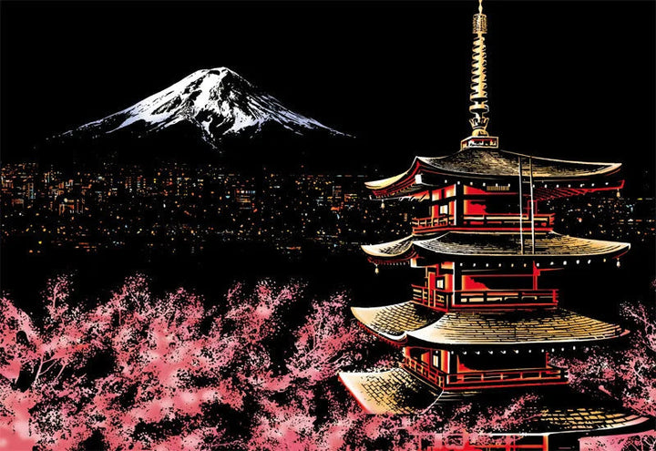 5D Krash Kunstplatte | Kreativ | Interaktiv | Einzigartig | Farbenfroh | Stadt-Tokio-Luzern Mode