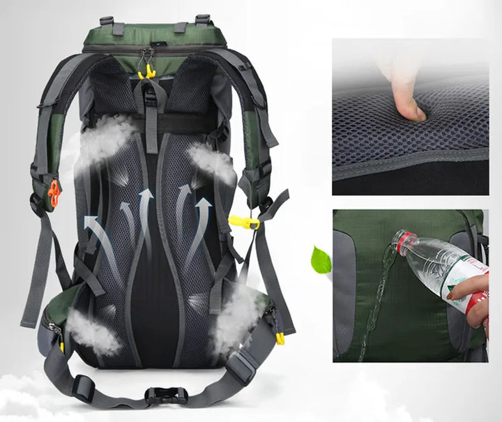 Wasserdichter Trekkingrucksack 60L für Outdoor-Abenteuer-Luzern Mode