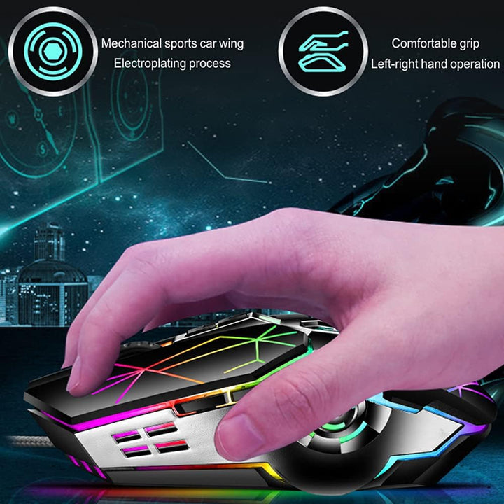 87-Tasten Mechanische Gaming-Tastatur RGB Hinterbeleuchtet Blaue Schalter