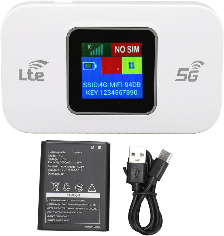 4G LTE USB WiFi Hotspot Modem mit 300Mbps Geschwindigkeit und 3000mAh Batterie – Netvora
