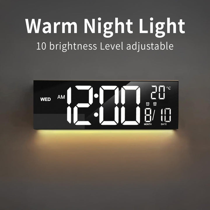 16-Zoll RGB Digitaler Wand- und Tischwecker mit Fernbedienung – Lumeris