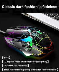 87-Tasten Mechanische Gaming-Tastatur RGB Hinterbeleuchtet Blaue Schalter