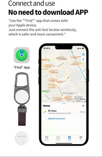 Smart Anti-Lost Locator Schlüsselanhänger – Echtzeitverfolgung mit Find My – Zeyora