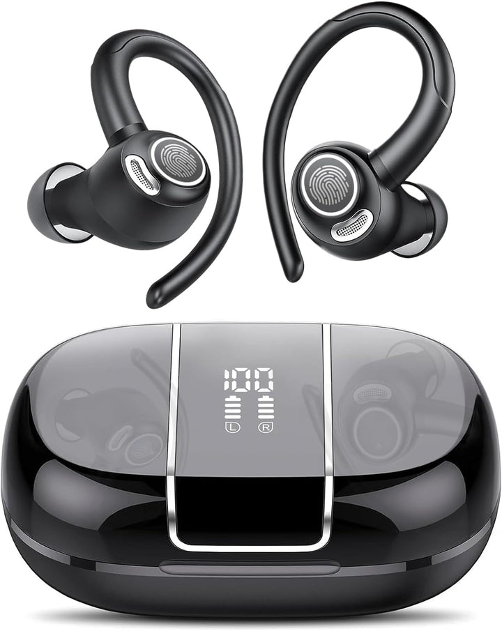 Drahtlose Bluetooth 5.3 Sport-Ohrhörer mit Geräuschreduzierung und 48 Stunden Wiedergabe – Zeyora