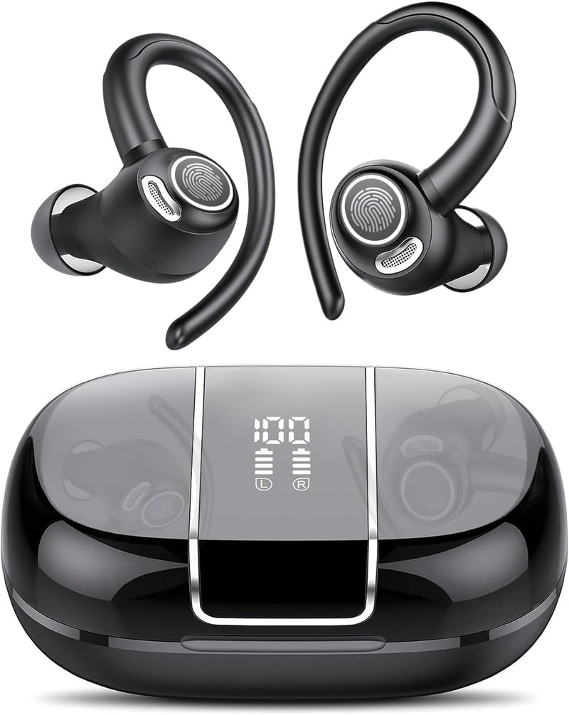 Drahtlose Bluetooth 5.3 Sport-Ohrhörer mit Geräuschreduzierung und 48 Stunden Wiedergabe – Zeyora