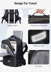 40L Flugtauglicher Reisetrolley mit 6 Packwürfeln und Laptopfach