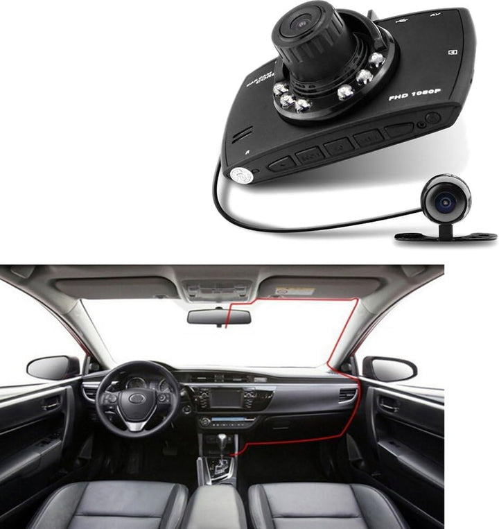 Dual-Lens-Autoradio DVR G30 2,7" LCD Full HD 1080P mit G-Sensor
