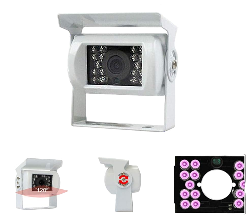 Truck Rückfahrkamera 12V/24V mit 18 LED IR Nachtsicht IP68