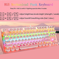87-Tasten Mechanische Gaming-Tastatur RGB Hinterbeleuchtet Blaue Schalter