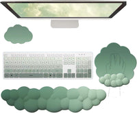 Wolkenförmige ergonomische Handgelenkauflage mit Mauspad und Untersetzer – Zeyora