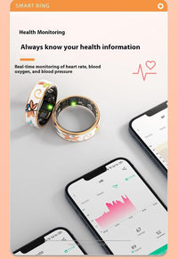 Smart Enamel Wellness Ring – Fitness- und Schlaftracker für iOS & Android – Aurina