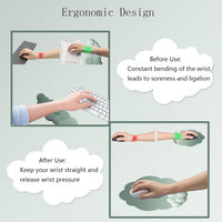 Wolkenförmige ergonomische Handgelenkauflage mit Mauspad und Untersetzer – Zeyora