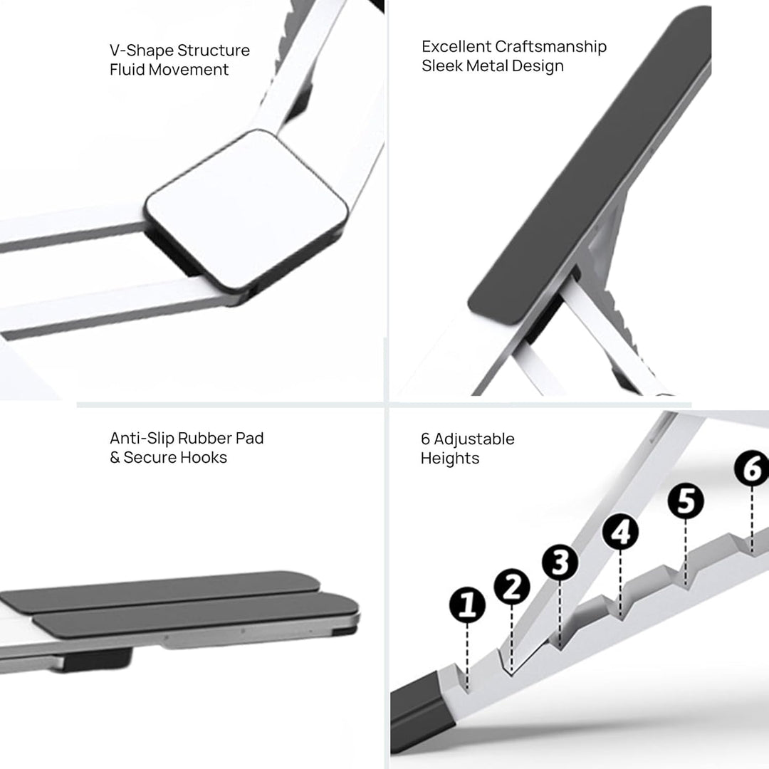 Verstellbarer Laptopständer – Faltbare Kühlhalterung für Notebooks für Büro und Reisen – Orvane