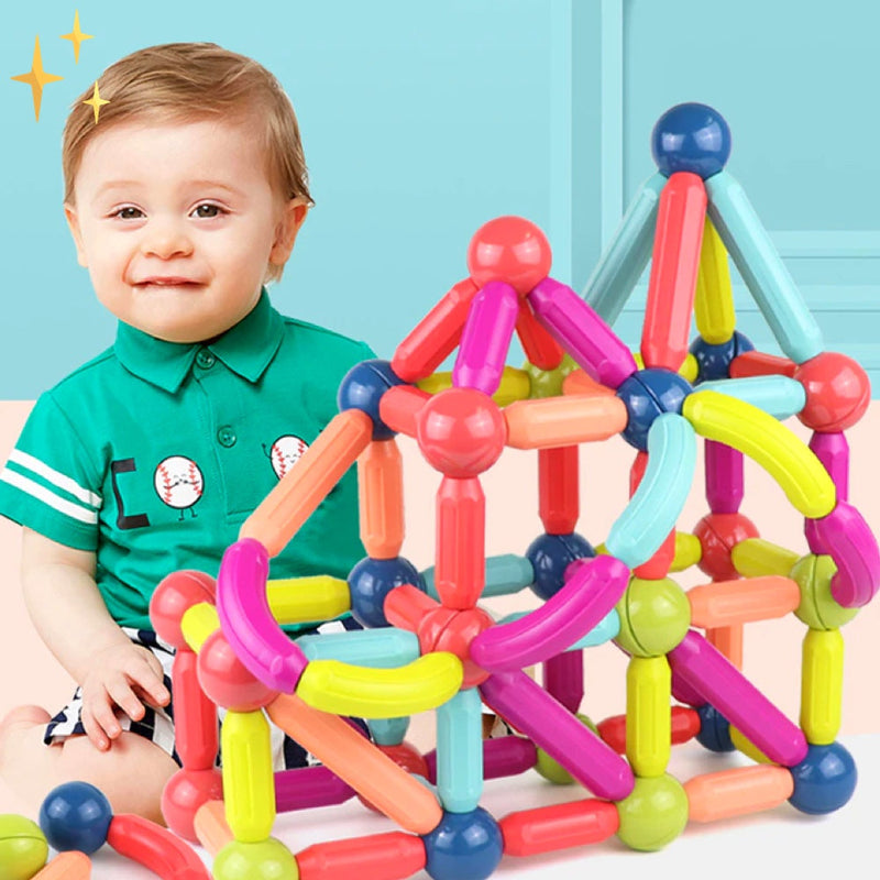Magnetische Bausteine | 64-teilig Langlebig Bunt 3+ Kreativ-Luzern Mode