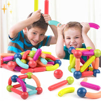 Magnetische Bausteine | 64-teilig Langlebig Bunt 3+ Kreativ-Luzern Mode
