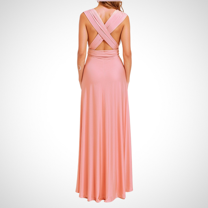 Elegantes Wickel-Maxikleid mit Femininer Passform – Celine