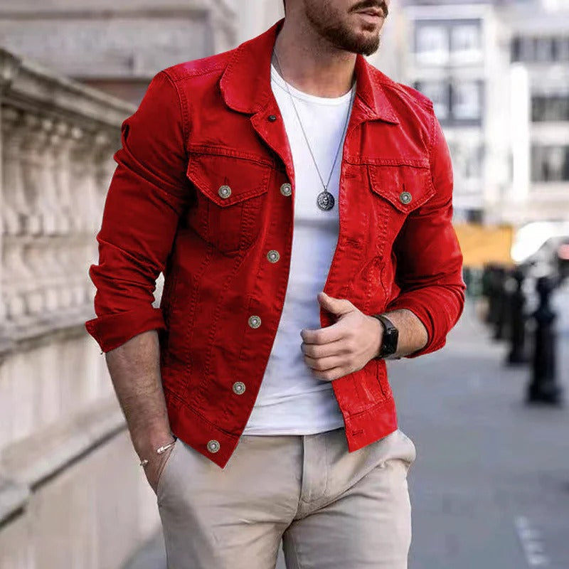 Herren Denimjacke mit Slim-Fit Passform – Mailand