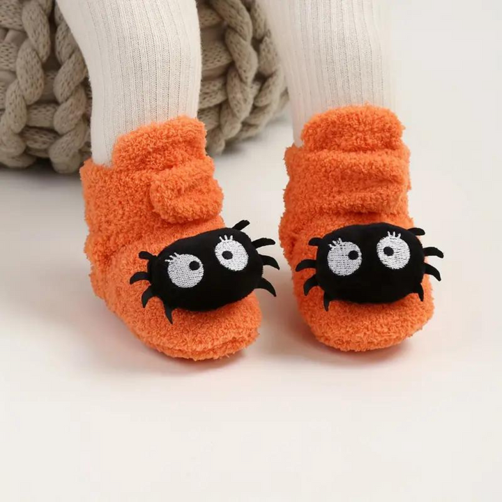 Kinder Halloween Hausschuhe mit Cartoonprint – SpookySteps