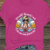Damen Plus Size Kurzarm T-Shirt – Liesl Oktoberfest 2026