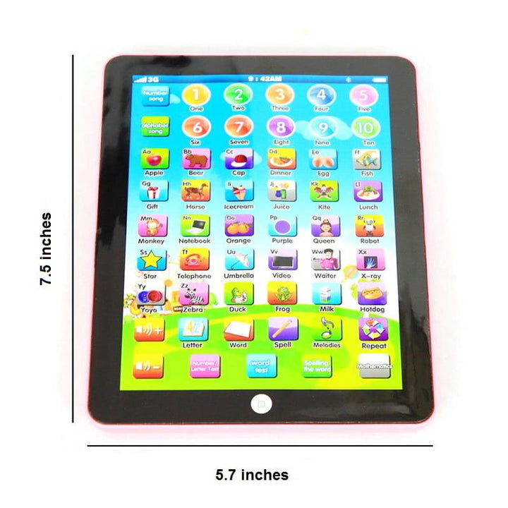Interaktives Lern-Tablet für Kleinkinder mit Ton, Farben & Quiz-Funktion – 7,5 Zoll