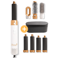 Hairstyler | 7-in-1 | 1000W | Einstellbar | Hitzebeständig | Leicht-Gold/Weiß-Keine Aufbewahrungstasche - nur Basisset-Luzern Mode