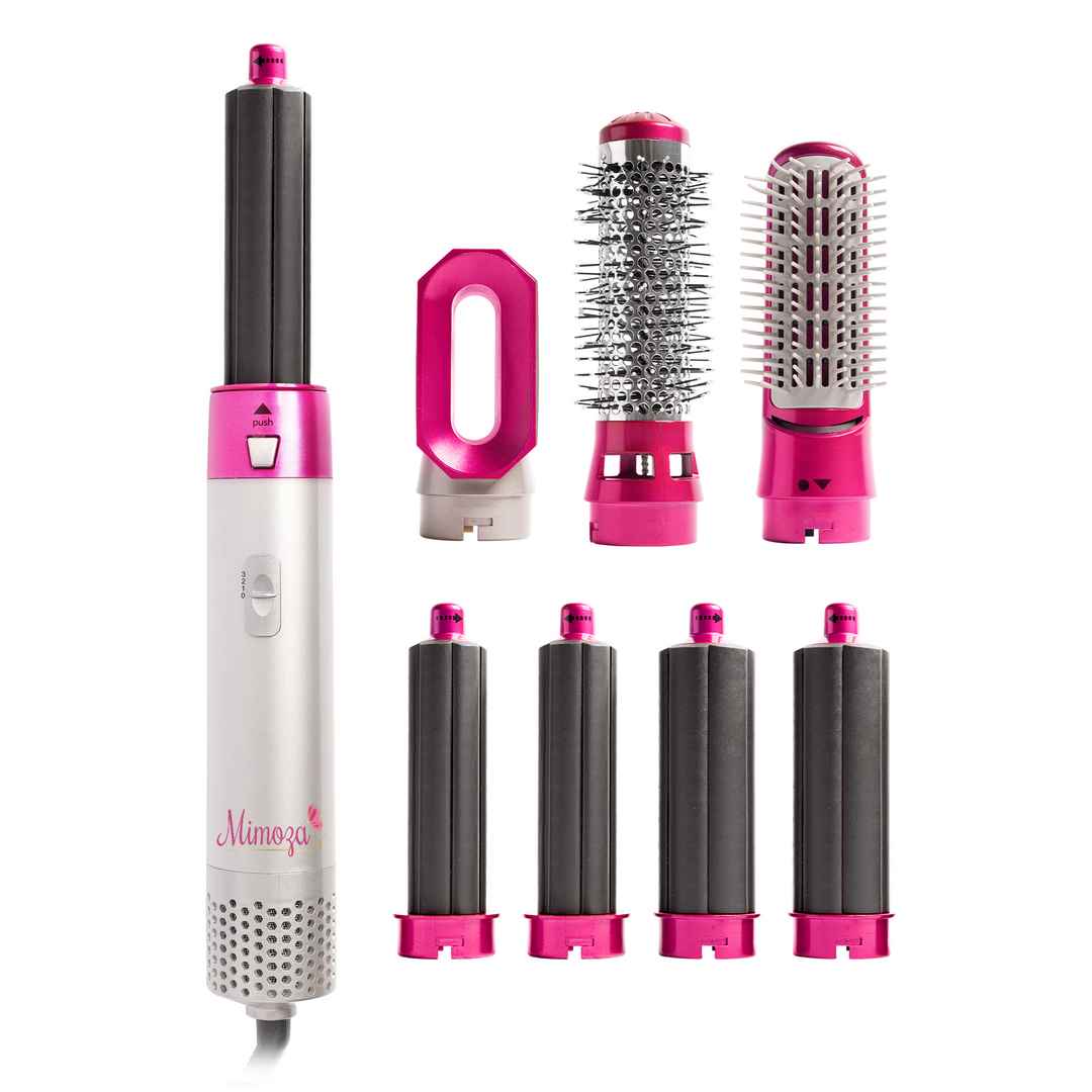 Hairstyler | 7-in-1 | 1000W | Einstellbar | Hitzebeständig | Leicht-Rosa-Keine Aufbewahrungstasche - nur Basisset-Luzern Mode