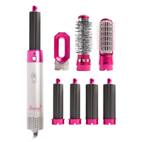 Hairstyler | 7-in-1 | 1000W | Einstellbar | Hitzebeständig | Leicht-Rosa-Keine Aufbewahrungstasche - nur Basisset-Luzern Mode