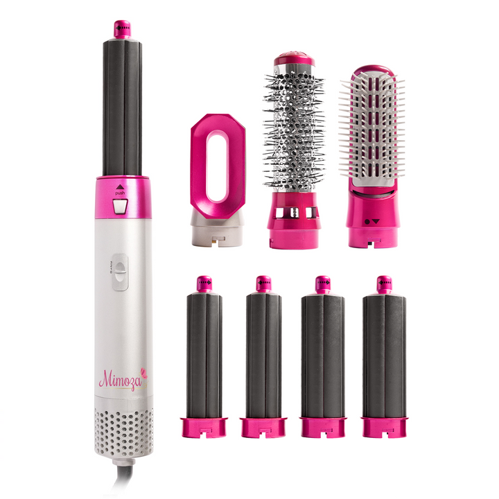 Hairstyler | 7-in-1 | 1000W | Einstellbar | Hitzebeständig | Leicht-Rosa-Keine Aufbewahrungstasche - nur Basisset-Luzern Mode