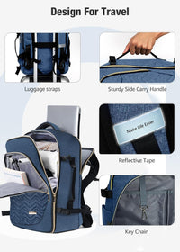 40L Flugtauglicher Reisetrolley mit 6 Packwürfeln und Laptopfach