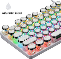87-Tasten Mechanische Gaming-Tastatur RGB Hinterbeleuchtet Blaue Schalter