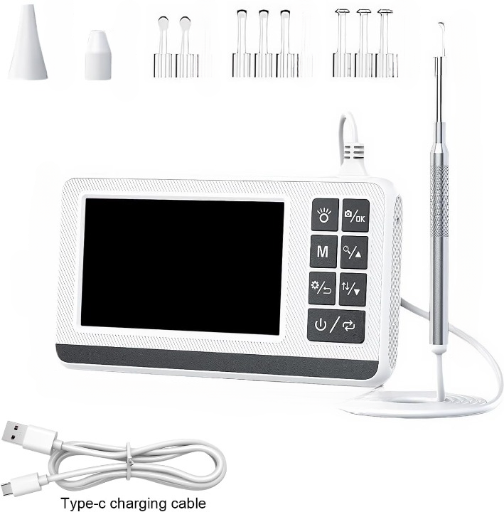 Ohrreinigungsohrmikroskop mit 3,9 mm Kamera und 4,3-Zoll HD-Bildschirm – Claryon