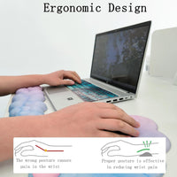 Wolkenförmige ergonomische Handgelenkauflage mit Mauspad und Untersetzer – Zeyora