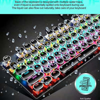 87-Tasten Mechanische Gaming-Tastatur RGB Hinterbeleuchtet Blaue Schalter