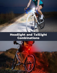 Ultra schlanke USB wiederaufladbare Fahrradlichter Set mit 4+6 Modi – SlimBeam
