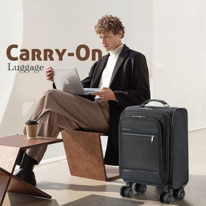 Ausziehbares Handgepäck für unter dem Sitz mit Spinner-Rollen und Laptopfach