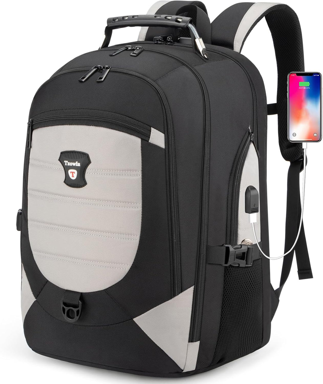 Wasserdichter Anti-Diebstahl Laptop- & Reiserucksack mit USB-Anschluss – 17,3"