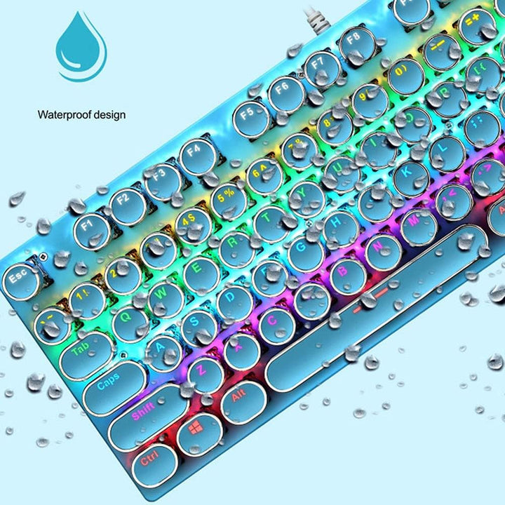 87-Tasten Mechanische Gaming-Tastatur RGB Hinterbeleuchtet Blaue Schalter
