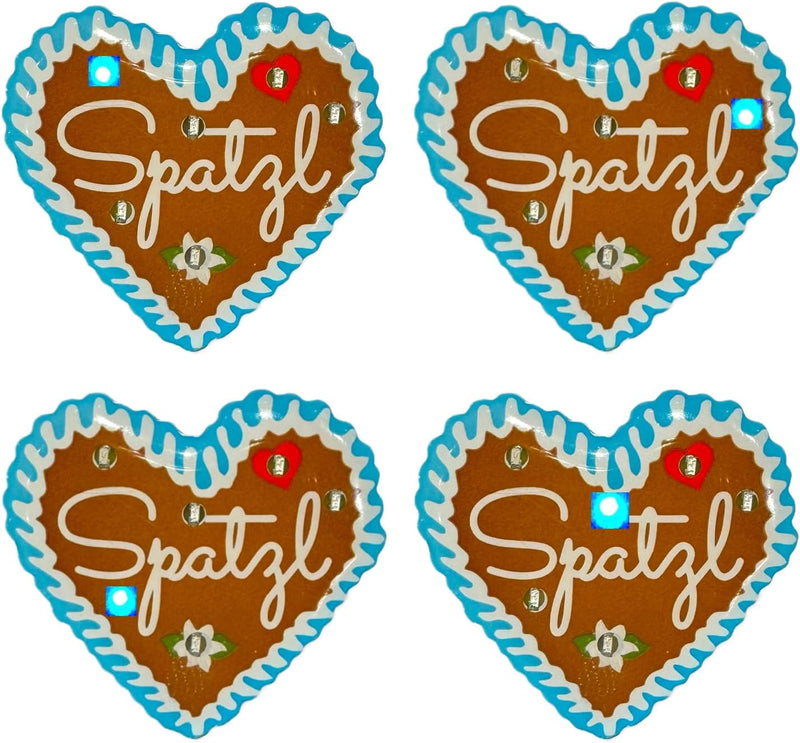 LED Lebkuchenherz Pins (4er-Set) – HerzGaudi Oktoberfest 2026