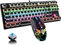 87-Tasten Mechanische Gaming-Tastatur RGB Hinterbeleuchtet Blaue Schalter