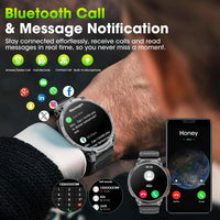 Militärische Smartwatch für Männer mit 1,85" HD-Bildschirm und Taschenlampe