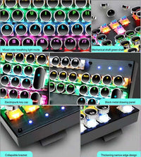 87-Tasten Mechanische Gaming-Tastatur RGB Hinterbeleuchtet Blaue Schalter