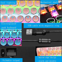 87-Tasten Mechanische Gaming-Tastatur RGB Hinterbeleuchtet Blaue Schalter