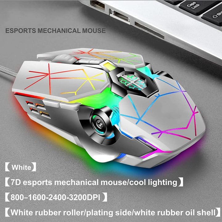 87-Tasten Mechanische Gaming-Tastatur RGB Hinterbeleuchtet Blaue Schalter