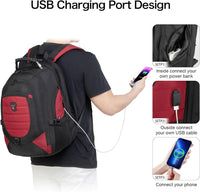 Wasserdichter Anti-Diebstahl Laptop- & Reiserucksack mit USB-Anschluss – 17,3"